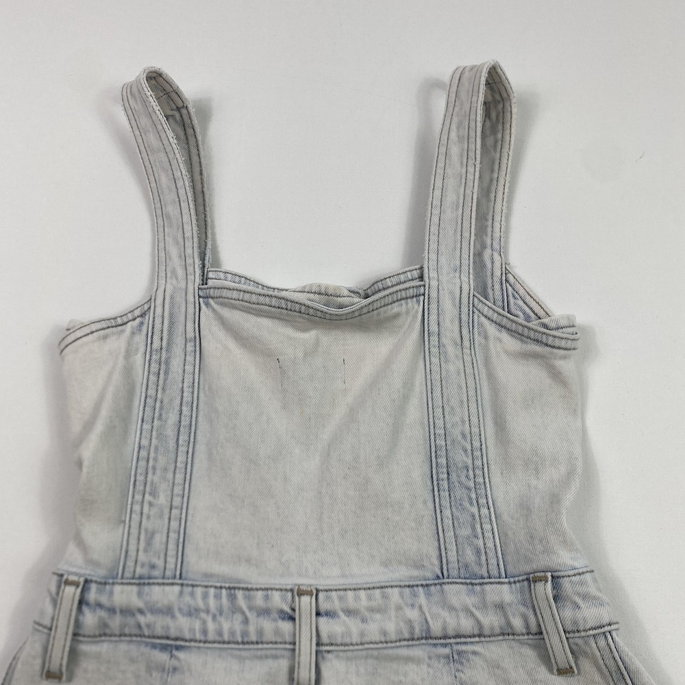 7 For All Mankind Light Wash Denim Mini Dress - Picture 5 of 9